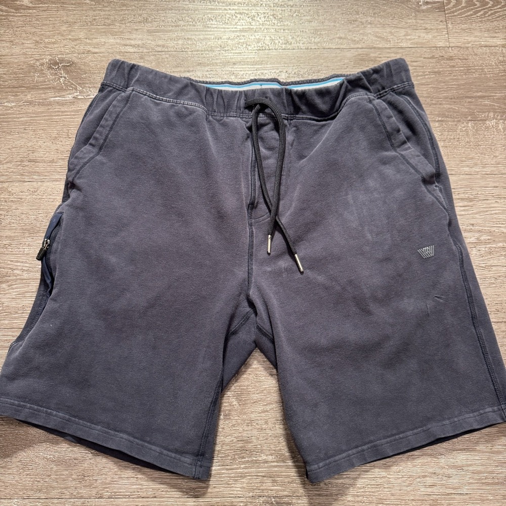 Mack Weldon Shorts Mens Large Blue Ace Sweatshort Activewear Outdoor Cotton 8"